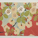 雲取りに枝桜綸子染名古屋帯　前中心