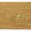 木目模様に千鳥塩瀬名古屋帯　前中心