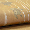 木目模様に千鳥塩瀬名古屋帯　質感・風合