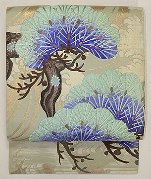 松の刺繍丸帯崩し名古屋帯