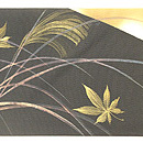 狐のお月見刺繍名古屋帯　前中心