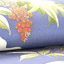 雪持ち南天名古屋帯　質感・風合