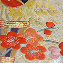 葵花束可憐刺繍名古屋帯　質感・風合