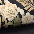 竹かごに春の盛り合わせ名古屋帯 質感・風合