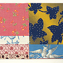 ヨーロッパ更紗名古屋帯　前中心