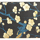 梅にうぐいす名古屋帯 前中心