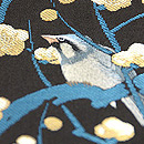 梅にうぐいす名古屋帯 質感・風合