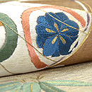 笹に印籠刺繍袋帯 質感・風合