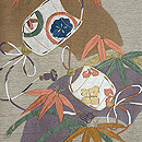 笹に印籠刺繍袋帯 質感・風合