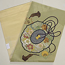 古鏡の図刺繍帯 帯裏