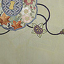 古鏡の図刺繍帯 前中心