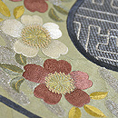 古鏡の図刺繍帯 質感・風合