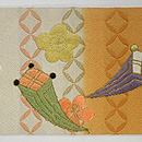 松に宝珠文刺繍名古屋帯 前中心