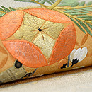 松に宝珠文刺繍名古屋帯 質感・風合