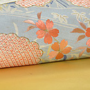 貝合わせの図刺繍名古屋帯 質感・風合