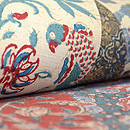 更紗切り継ぎ名古屋帯　質感・風合