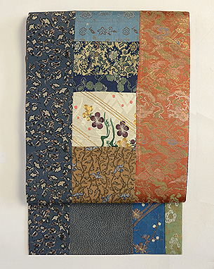 和の寄せ裂名古屋帯