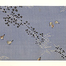 江戸小紋と市松寄せ裂名古屋帯　前中心