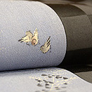 江戸小紋と市松寄せ裂名古屋帯　質感・風合