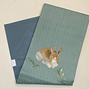 うさぎに土筆刺繍帯　帯裏