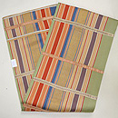 龍村平蔵製　龍村平蔵製　金銀無紋間道丸帯　帯裏