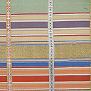 龍村平蔵製　龍村平蔵製　金銀無紋間道丸帯　前中心