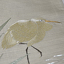 水辺に鷺の刺繍帯　質感・風合