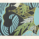 海賦模様絽織名古屋帯　前中心