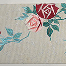 アールデコ薔薇刺繍名古屋帯　前中心