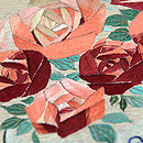 アールデコ薔薇刺繍名古屋帯　質感・風合