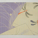 冊子の図単衣名古屋帯　前中心