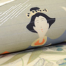 冊子の図単衣名古屋帯　質感・風合