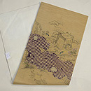 里山の御所車に蛍変わり絽名古屋帯 帯裏