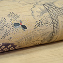 里山の御所車に蛍変わり絽名古屋帯 質感・風合