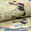 丸文龍と宝尽し染名古屋帯　質感・風合