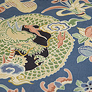 丸文龍と宝尽し染名古屋帯　質感・風合