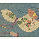 瓢と紐絽刺し名古屋帯　前中心