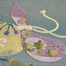 瓢と紐絽刺し名古屋帯　質感・風合