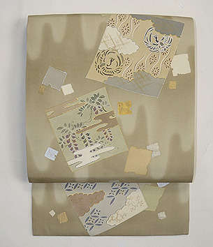 色紙つぎ名古屋帯