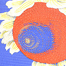 向日葵の図夏帯 質感・風合