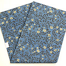 浦野理一作 草花模様藍型染名古屋帯 帯裏