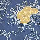 浦野理一作 唐花唐草模様紬名古屋帯 質感・風合