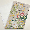 朝顔に百合夏帯 帯裏