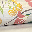 朝顔に百合夏帯 質感・風合