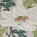 朝顔に百合夏帯 質感・風合