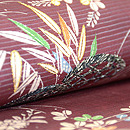 流水に萩と笹の図夏帯 質感・風合