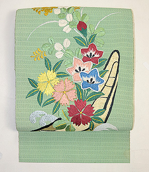 花筏の単衣名古屋帯