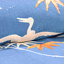 雪持ち笹に鳳凰江戸衣装直し訪問着　質感・風合