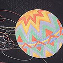 吹寄に唐子と手毬の羽織　質感・風合