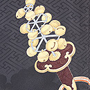 楽器尽くしの黒羽織　質感・風合